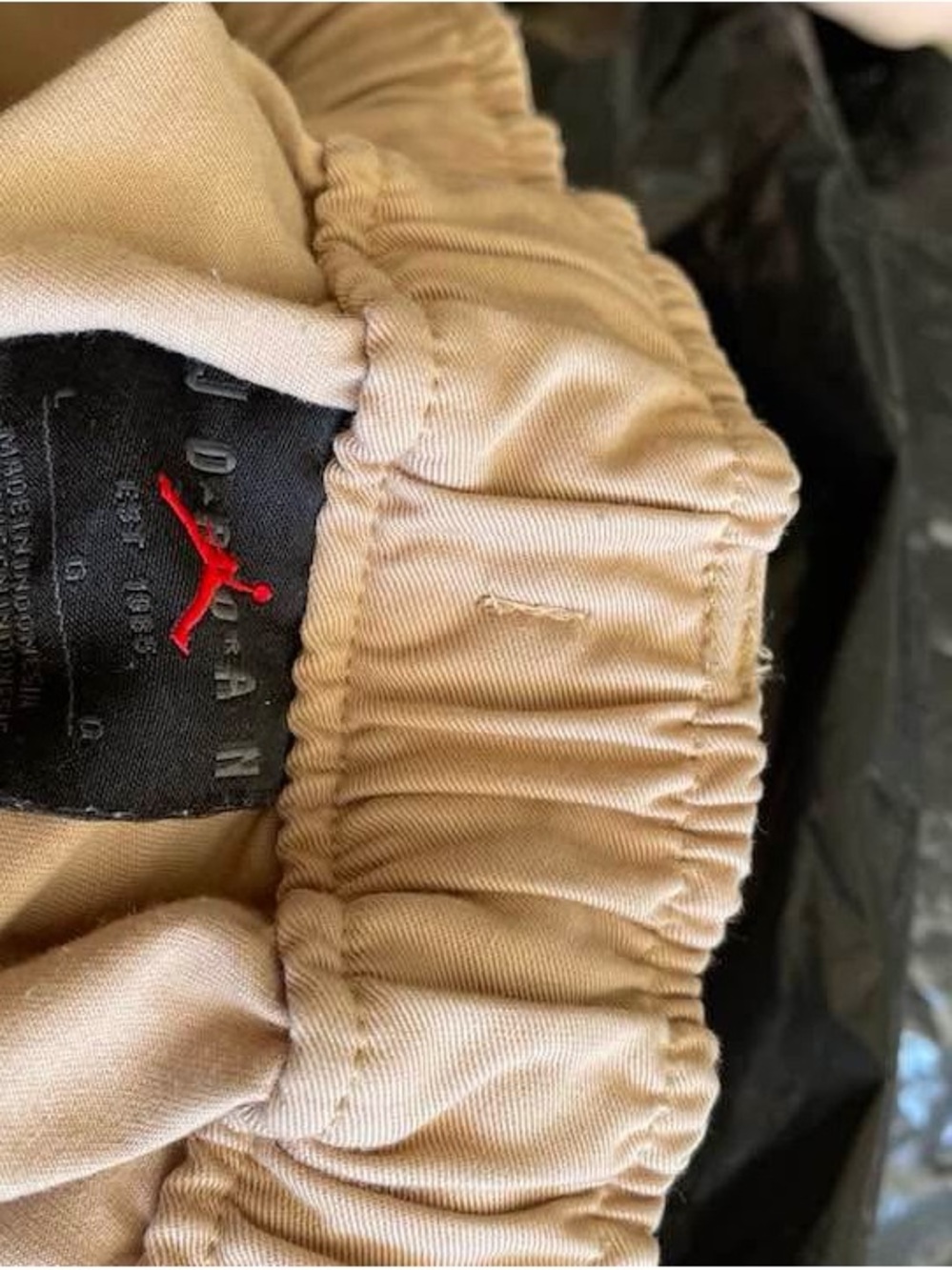 Jordan Men's Cargo Pants Tan with Red Jumpman